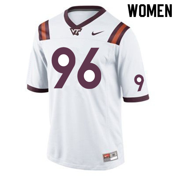 Women #96 Jimmie Taylor Virginia Tech Hokies College Football Jerseys Sale-Maroon